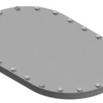 Mannhull E oval stål overflatemontert c/o 830x500