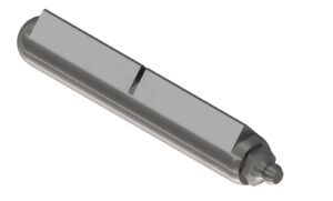 Weld-on bullet hinge 100mm st. st.-304 + lubrication nipple