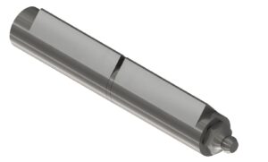 Weld-on bullet hinge 100mm st. st.-316 + lubrication nipple