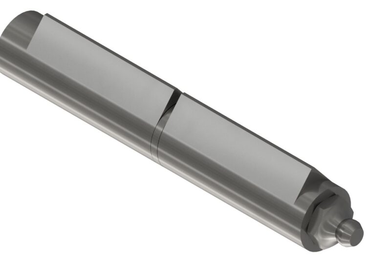 Weld-on bullet hinge 100mm st. st.-316 + lubrication nipple