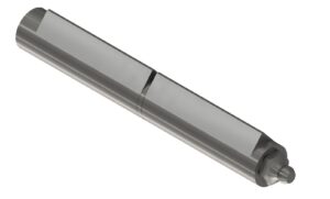 Weld-on bullet hinge 120mm st. st.-316 + lubrication nipple