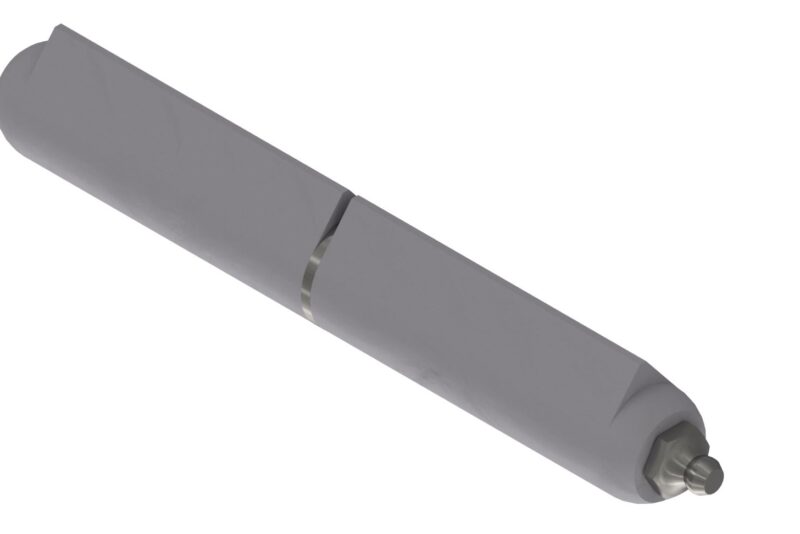 Weld-on bullet hinge 150 aluminium-m/stainless steel-f