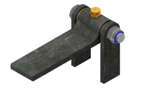 Hinge M16 long square/steel slotted hole