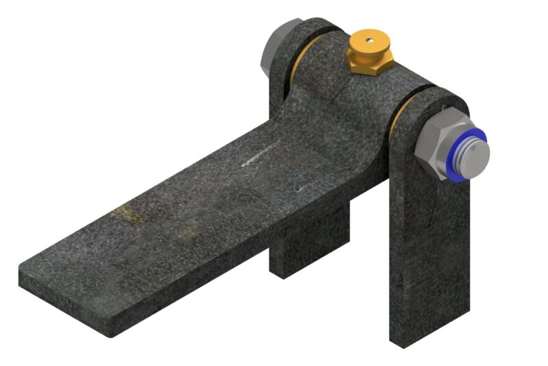 Hinge M16 long square/steel slotted hole