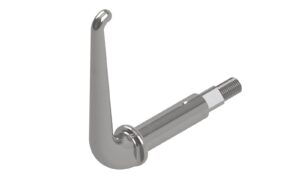 Handle with axle 80mm stainless steel polished
