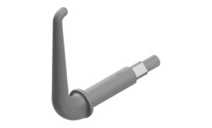 Handle with axle 80mm steel