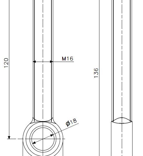 Eye bolt M16x120 st. st. (18)