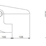 Charnière trappe robuste M20 AL/AL (dessin technique avec dimensions)