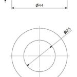 Skive M24 rustfritt stål A2 (teknisk tegning med dimensjoner)
