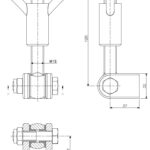 Loquet de trappe M16x120 (SSES) (dessin technique avec dimensions)