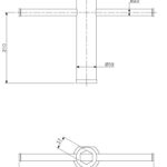 Nøkkel mannhull CB I stål (teknisk tegning med dimensjoner)