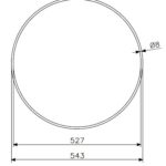 Gummipakning Ø 535x8 (G oval) (teknisk tegning med dimensjoner)