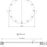 Manhole C-12 aluminium Ø560/470 (technical drawing with dimensions)